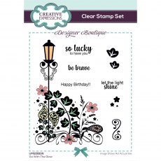 Creative Expressions Designer Boutique Collection Clear Stamps Go With The Glow | Set of 9