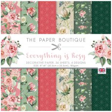The Paper Boutique Everything is Rosy 8 x 8 inch Paper Pad | 36 sheets