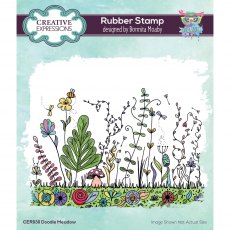 Creative Expressions Bonnita Moaby Rubber Stamp Doodle Meadow