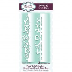 Creative Expressions Craft Dies Paper Cuts Collection Sweetheart Swirls Edger Duo | Set of 2