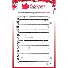 Woodware Clear Stamps Scrap Note Book Page