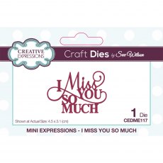 Sue Wilson Craft Dies Mini Expressions Collection I Miss You So Much
