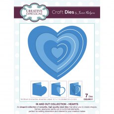 Jamie Rodgers Craft Die In and Out Collection Hearts | Set of 7
