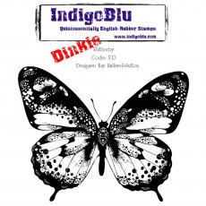 IndigoBlu A7 Rubber Mounted Stamp Dinkie Flutterby