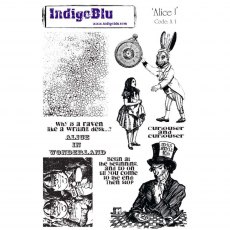 IndigoBlu A5 Rubber Mounted Stamp Alice l | Set of 9