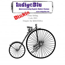 IndigoBlu A7 Rubber Mounted Stamp Dinkie Penny Farthing