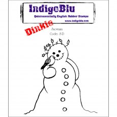IndigoBlu A7 Rubber Mounted Stamp Dinkie Snowman