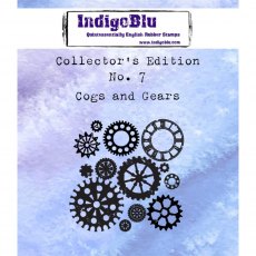 IndigoBlu A7 Rubber Mounted Stamp Collectors Edition No 7 - Cogs and Gears