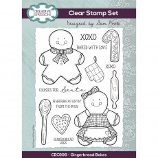 Creative Expressions Sam Poole Clear Stamp Set Gingerbread Bakes | Set of 13