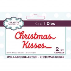 Creative Expressions Craft Dies One-Liner Collection Christmas Kisses | Set of 2