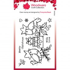 Woodware Clear Stamps Robin Party | Set of 7