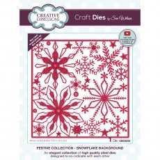 Sue Wilson Craft Dies Festive Snowflake Background