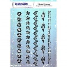 IndigoBlu A5 Rubber Mounted Stamp Aztec Borders | Set of 5