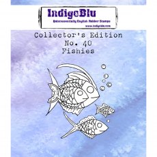 IndigoBlu A7 Rubber Mounted Stamp Collectors Edition No 40 - Fishies | Set of 3