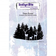 IndigoBlu A6 Rubber Mounted Stamp Deer Forest