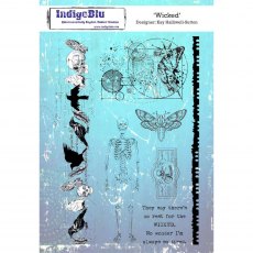 IndigoBlu A5 Rubber Mounted Stamp Wicked | Set of 7