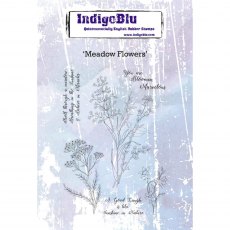 IndigoBlu A6 Rubber Mounted Stamp Meadow Flowers | Set of 6