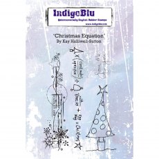 IndigoBlu A6 Rubber Mounted Stamp Christmas Equation | Set of 4