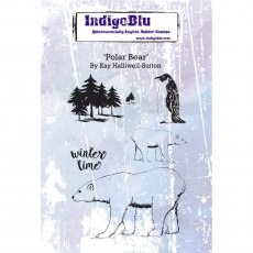 IndigoBlu A6 Rubber Mounted Stamp Polar Bear | Set of 5