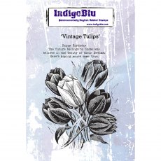 IndigoBlu A6 Rubber Mounted Stamp Vintage Tulips | Set of 2