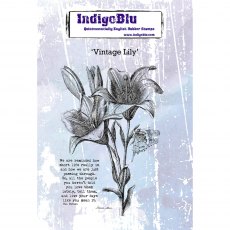 IndigoBlu A6 Rubber Mounted Stamp Vintage Lily | Set of 2