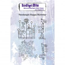 IndigoBlu A6 Rubber Mounted Stamp Fandangle Happy Birthday | Set of 3