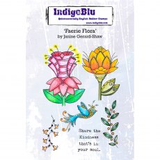 IndigoBlu A6 Rubber Mounted Stamp Faerie Flora | Set of 6