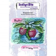 IndigoBlu A6 Rubber Mounted Stamp Raspberries | Set of 2
