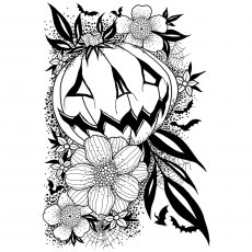 Woodware Clear Stamps Pumpkin Flowers