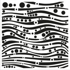 IndigoBlu Stencil Spotty Lines | 6 x 6 inch