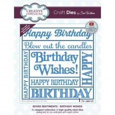 Sue Wilson Craft Dies Boxed Sentiments Birthday Wishes