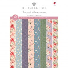 The Paper Tree Floral Elegance A4 Backing Papers | 16 sheets