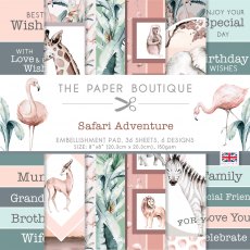The Paper Boutique Safari Adventure 8 x 8 inch Embellishments Pad | 36 sheets
