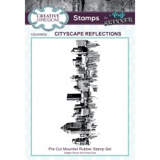 Creative Expressions Pre Cut Rubber Stamp by Andy Skinner Cityscape Reflections