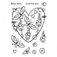 Woodware Clear Stamps Butterfly Heart | Set of 11