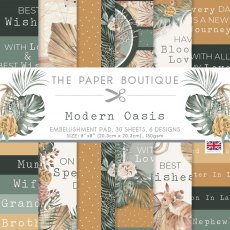 The Paper Boutique Modern Oasis 8 x 8 inch Embellishments Pad | 30 sheets