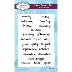 Creative Expressions Helen Colebrook Clear Stamp Set Planning Essentials | Set of 23