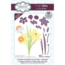 Sue Wilson Craft Dies Layered Flowers Collection Daffodil | Set of 13