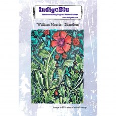 IndigoBlu A6 Rubber Mounted Stamp William Morris Dianthus