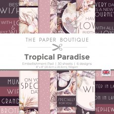 The Paper Boutique Tropical Paradise 8 x 8 inch Embellishments Pad | 30 sheets