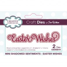 Sue Wilson Craft Dies Mini Shadowed Sentiments Collection Easter Wishes | Set of 2