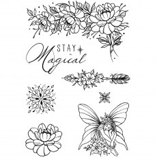 Creative Expressions Designer Boutique Clear Stamps Fairy Blooms | Set of 7