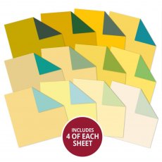 Hunkydory Duo Colour 8 x 8 inch Paper Pad Yellows & Greens | 48 sheets