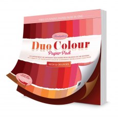 Hunkydory Duo Colour 8 x 8 inch Paper Pad Reds & Oranges | 48 sheets