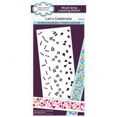 Creative Expressions Washi Strip Layering Stencil Let's Celebrate | DL