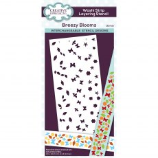 Creative Expressions Washi Strip Layering Stencil Breezy Blooms | DL