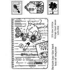 Woodware Clear Stamps Garden Journal | Set of 6