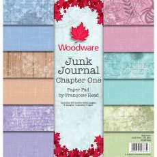 Woodware Francoise Read 8 x 8 inch Paper Pad Junk Journal Chapter One | 24 Sheets