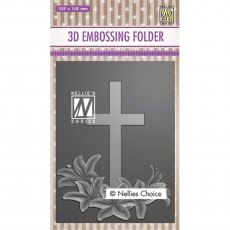 Nellie Snellen 3D Embossing Folder Cross 2