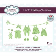 Sue Wilson Craft Dies Necessities Collection Cutest Clothes Line | Set of 11